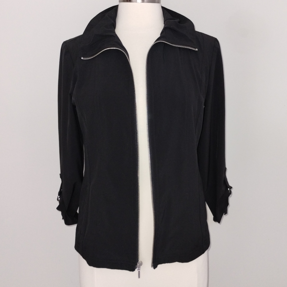 Chico’s Jacket Weekends Black Lightweight Small